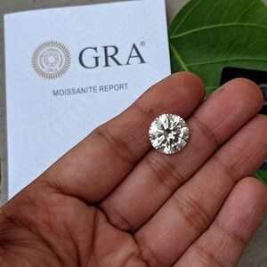 🔥3CT VVS Round Cut Lab Grown Moissanite  Sparkling Loose Stone For Wedding Ring